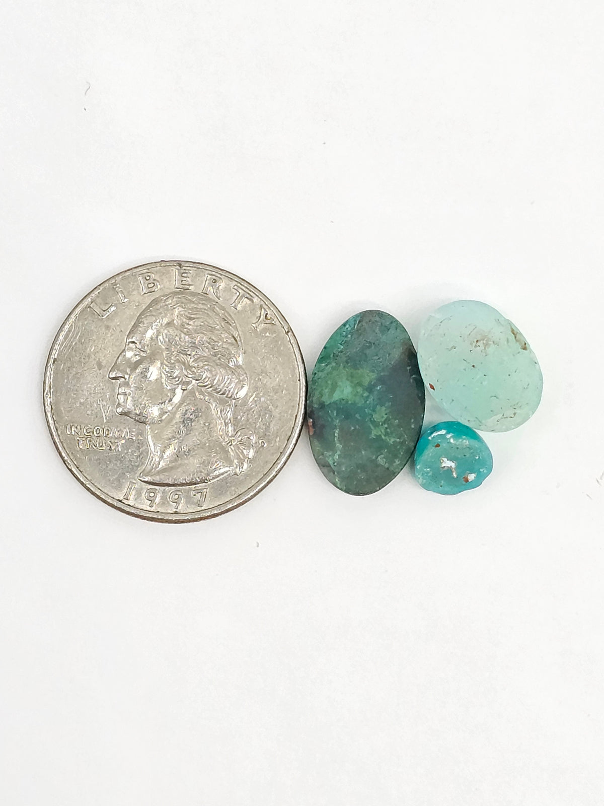 Mexican Chrysocolla Oval Cabochon Lot β Blue Green Natural Stone