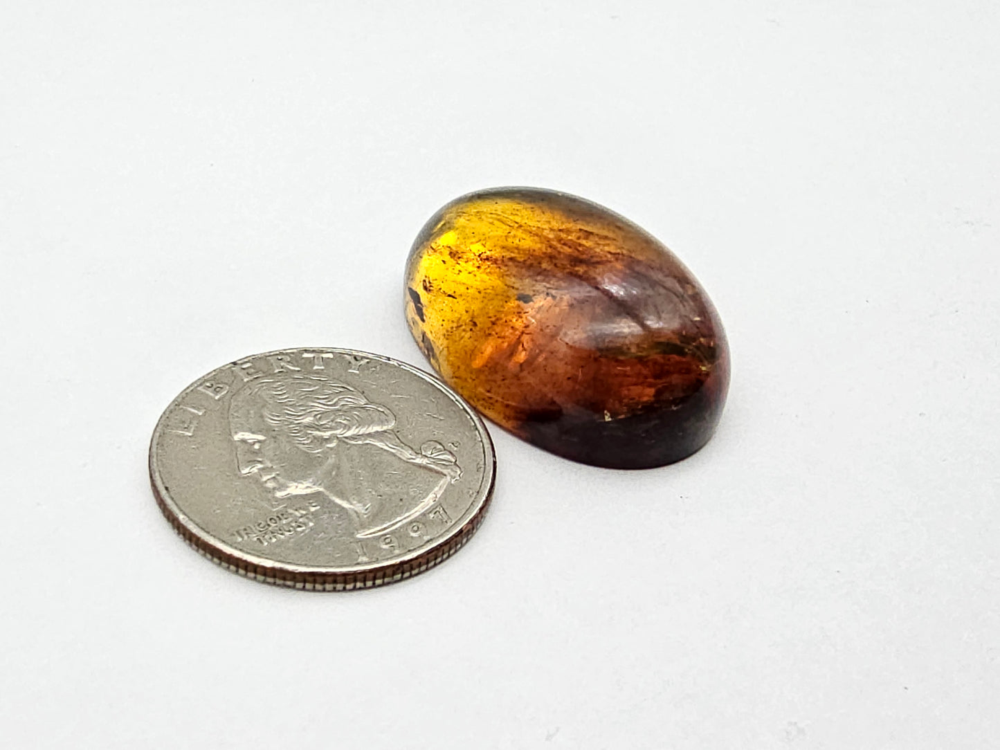 Amber authentic cabochon large