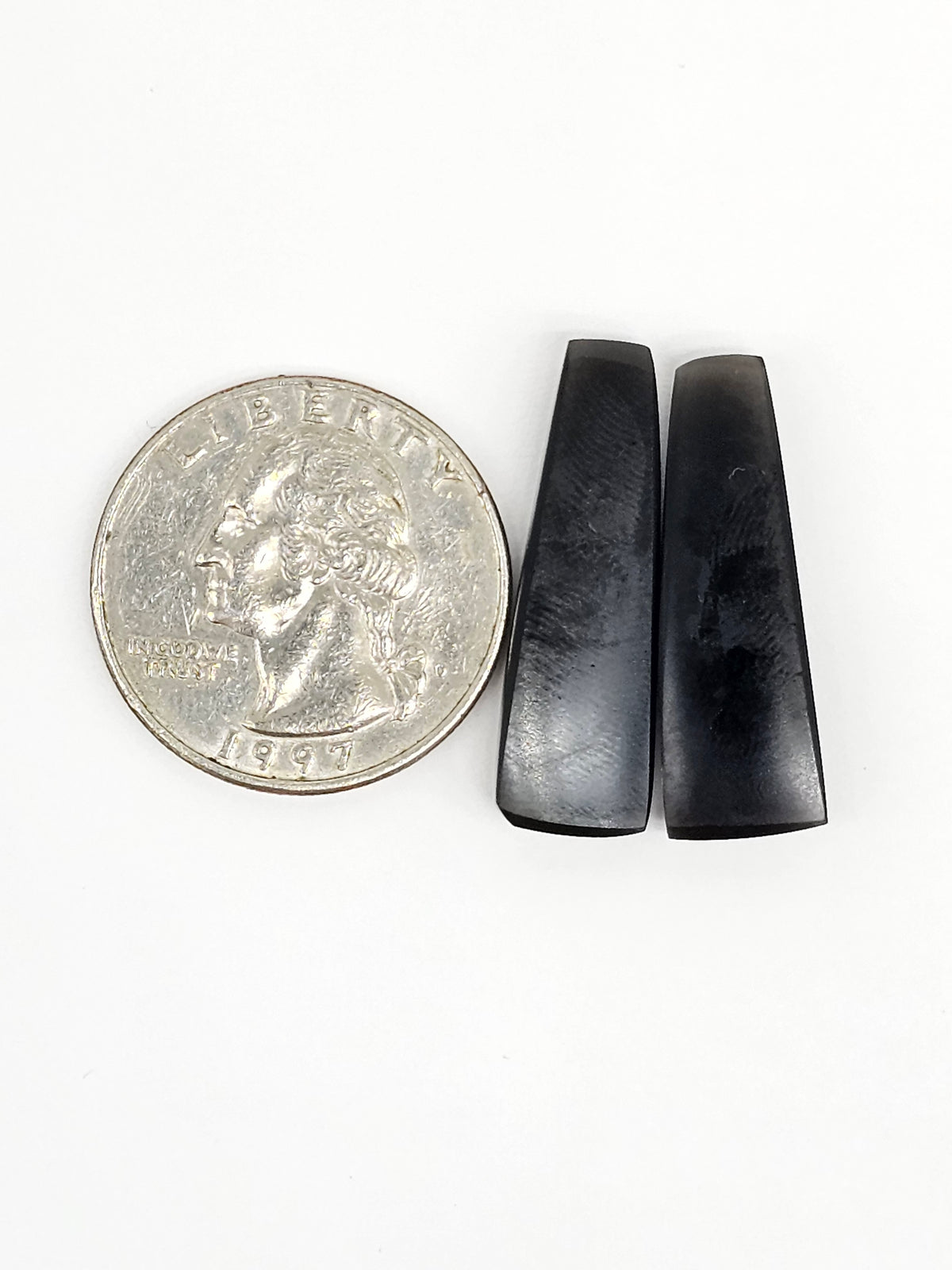 Obsidian Cabochon Pair | Natural Mexican Obsidian for Silversmiths