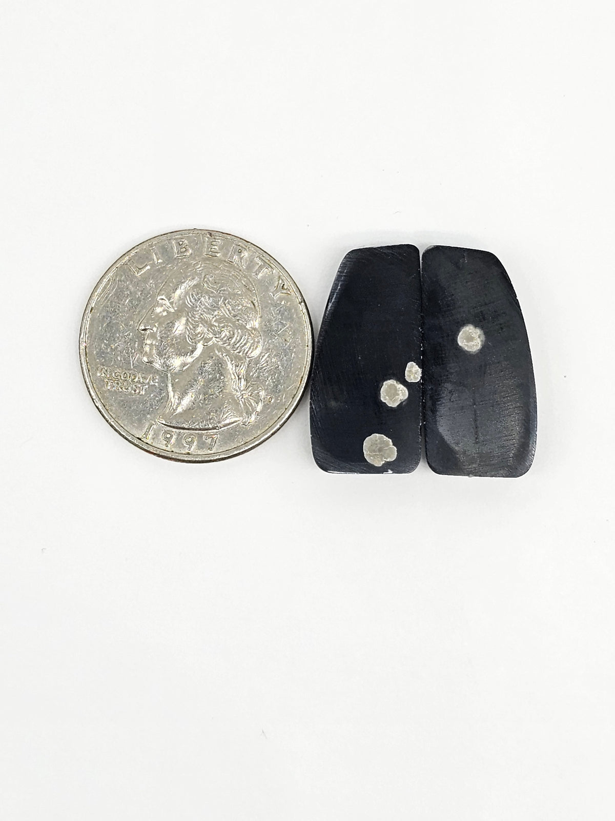 Snowflake Obsidian Cabochon Pair | Natural Mexican Obsidian for Silversmiths