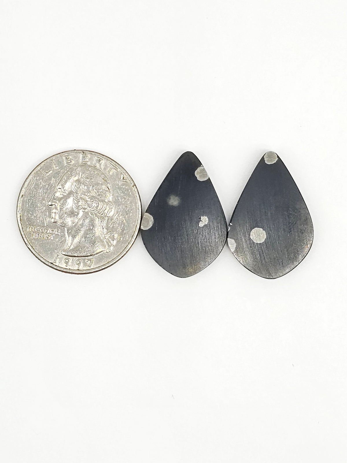 Snowflake Obsidian Cabochon Pair | Natural Mexican Obsidian for Silversmiths