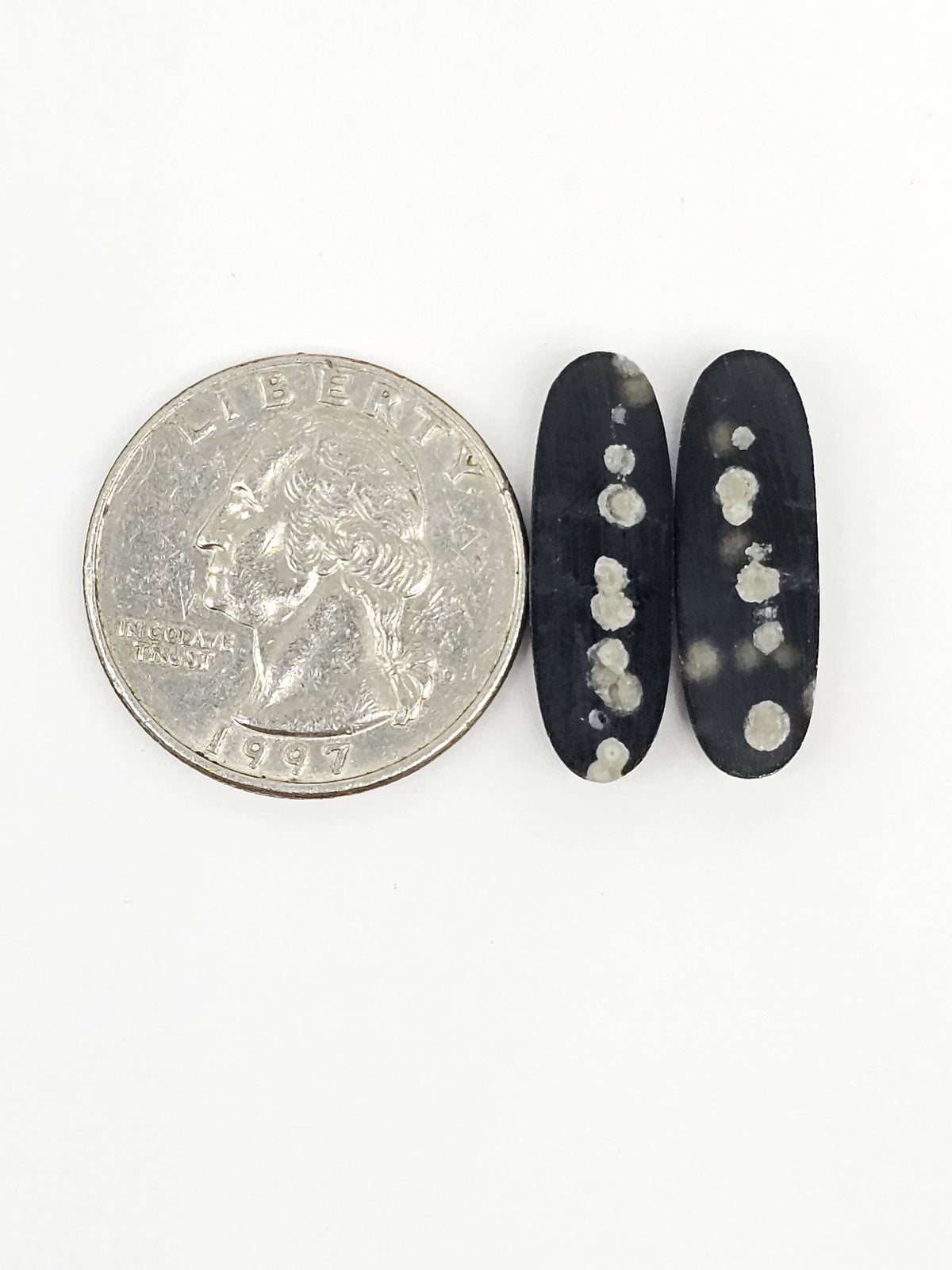 Snowflake Obsidian Cabochon Pair | Natural Mexican Obsidian for Silversmiths