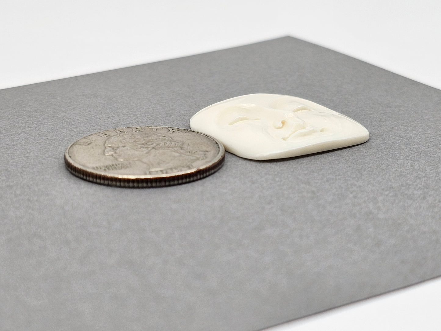 Full Face Square Bone Carving Cabochon