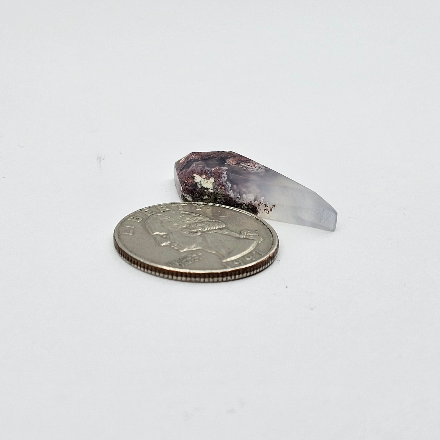 Moss agate cabochon