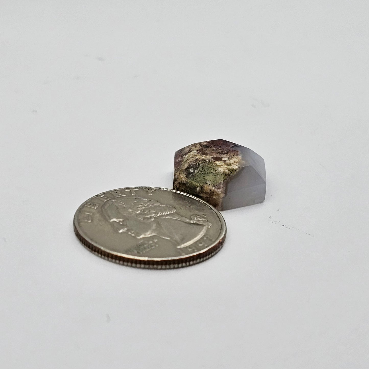 Moss agate cabochon