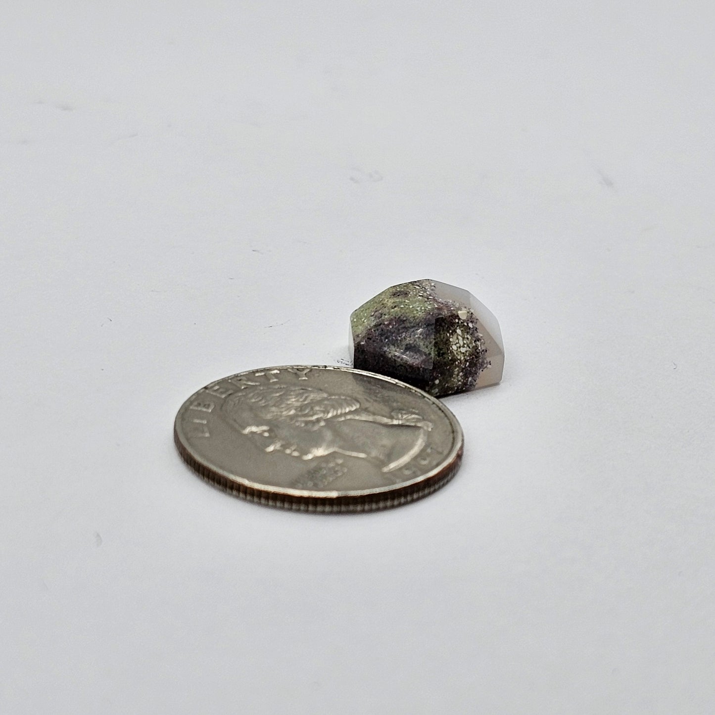 Moss agate cabochon