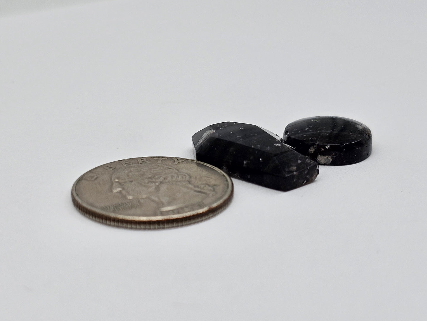 Galaxy Obsidian Geometric Cabochon Set | Natural Mexican Obsidian for Silversmiths