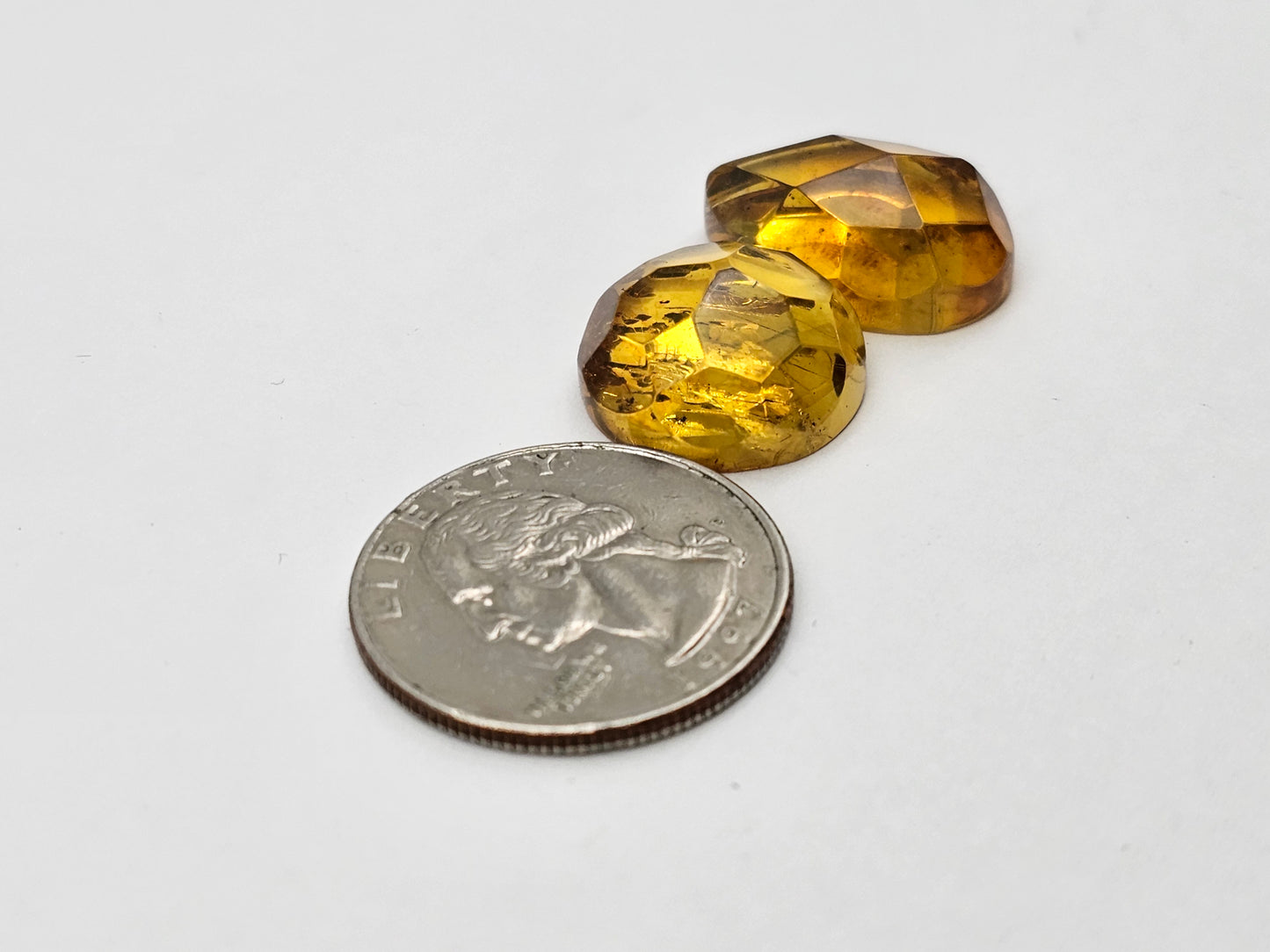 Amber authentic cabochon set large