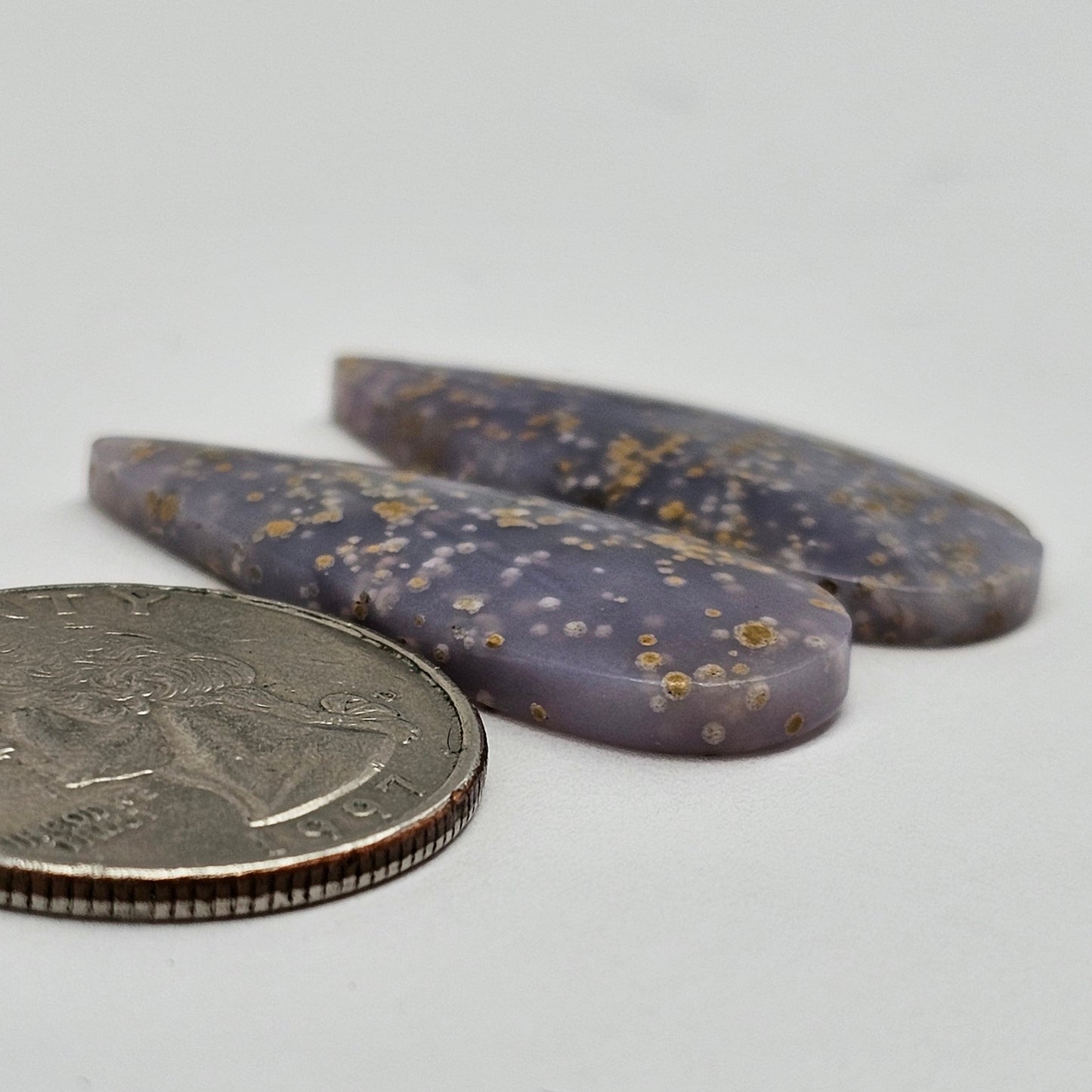 Grape Agate Cabochon Pair