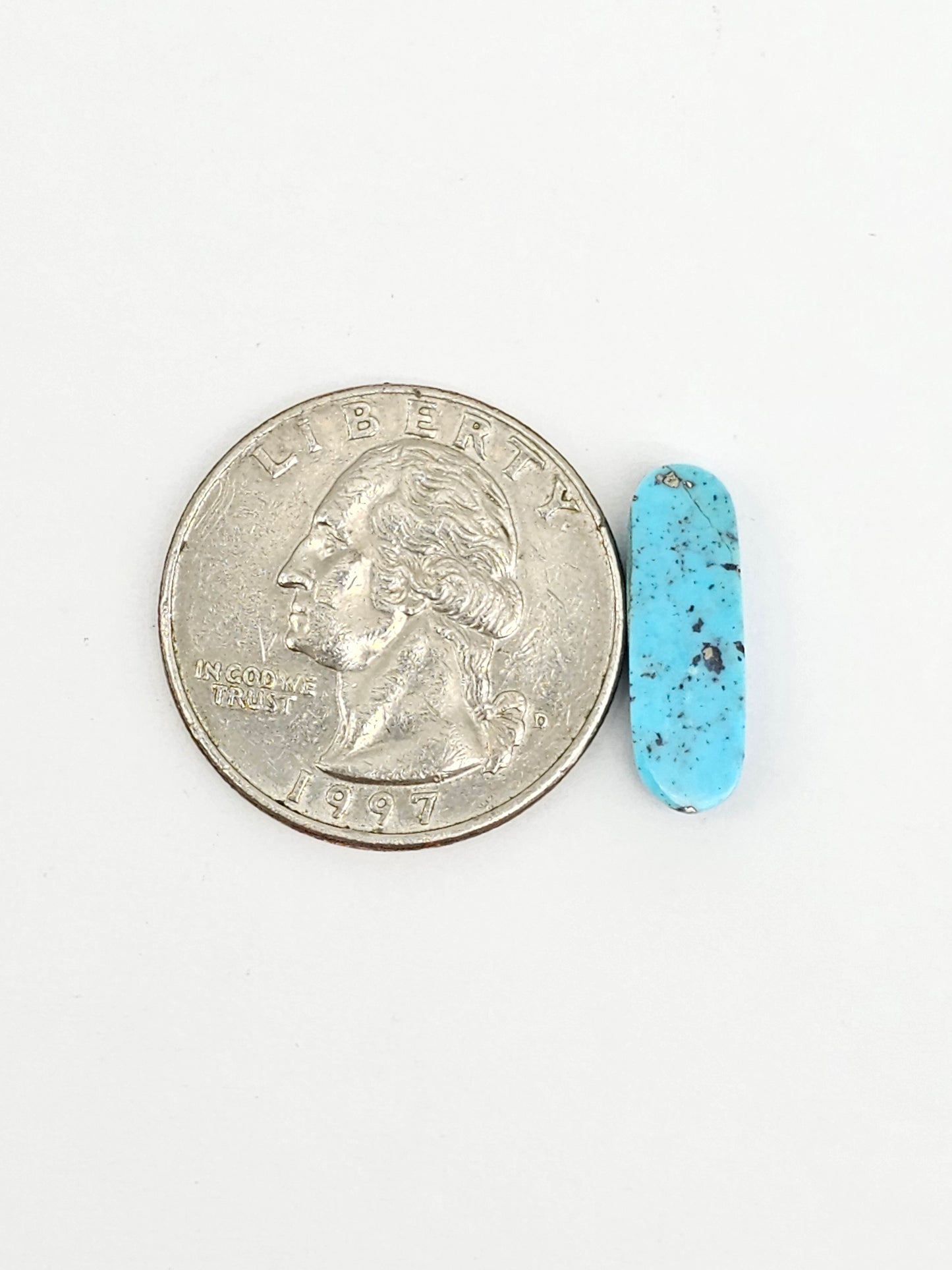Mexican Turquoise Cabochon with Pyrite | Artisan Cut Gemstone