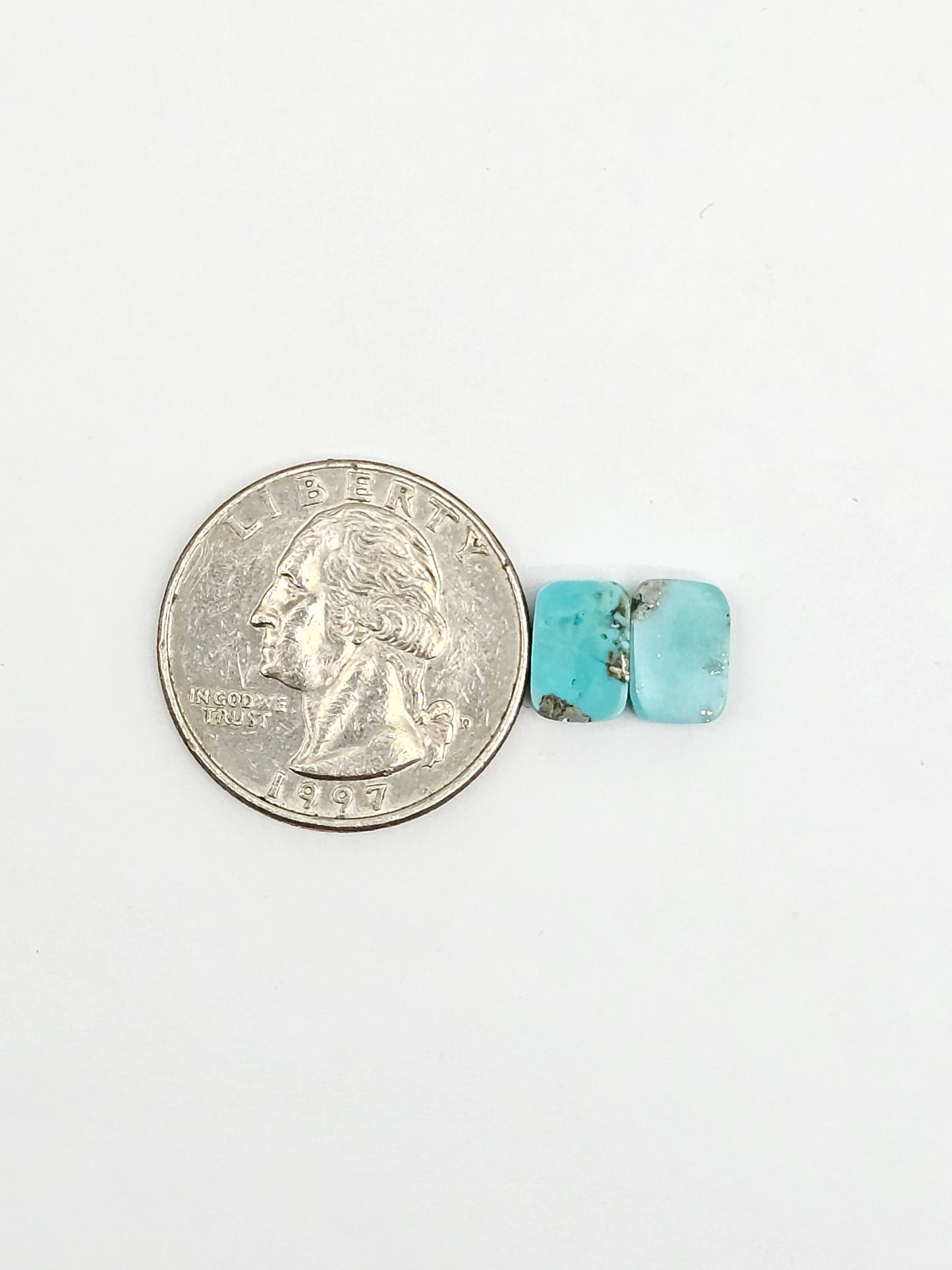 Mexican Turquoise Cabochon with Pyrite | Artisan Cut Gemstone