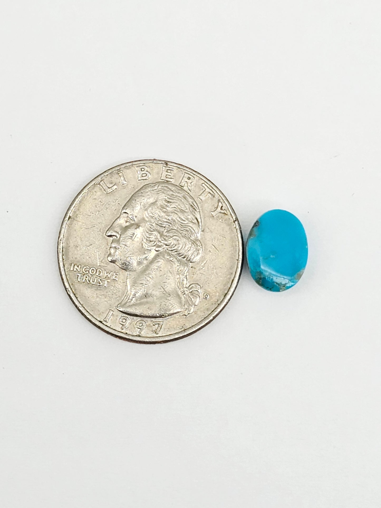 Mexican Turquoise Cabochon with Pyrite | Artisan Cut Gemstone