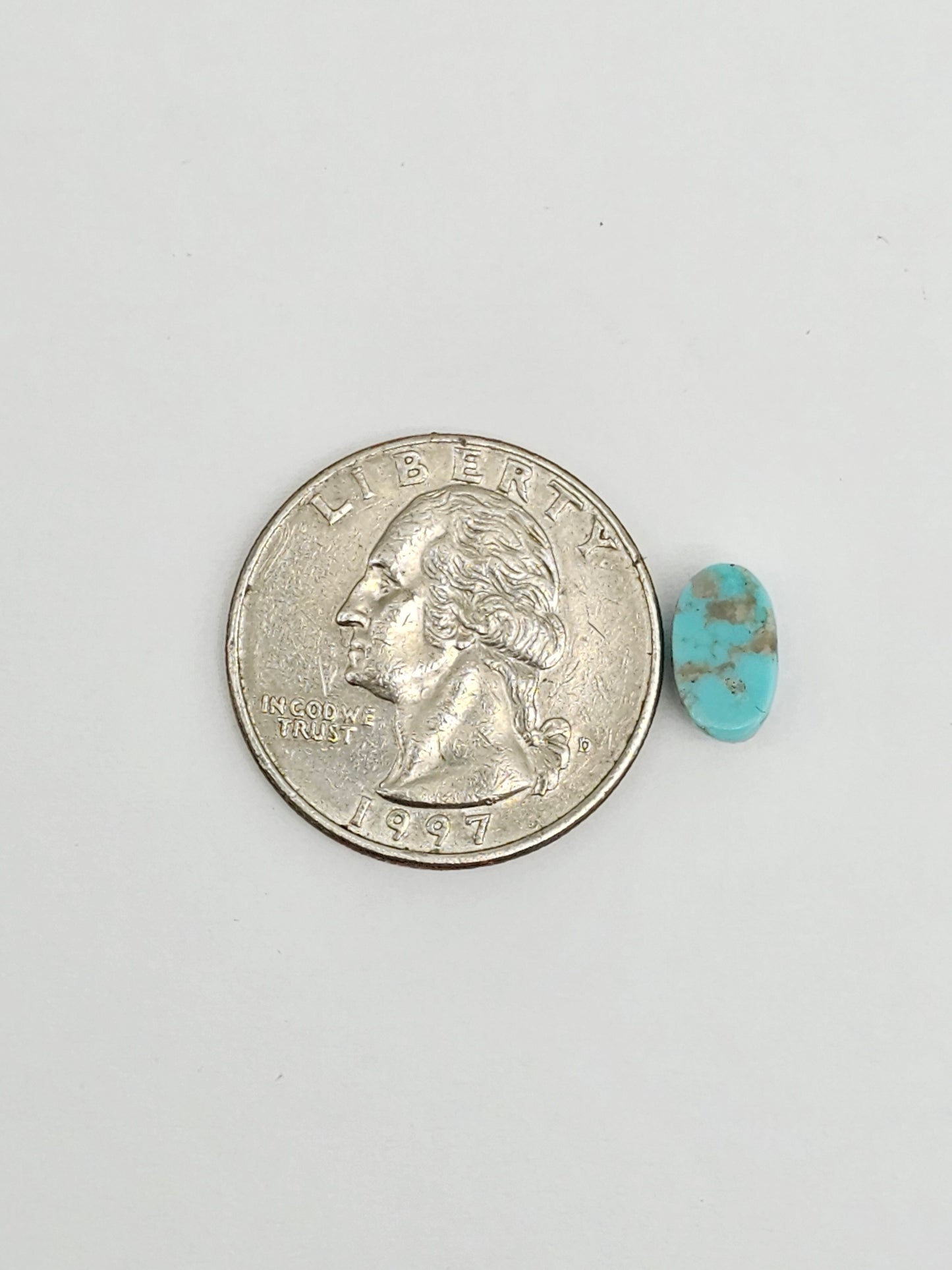 Mexican Turquoise Cabochon with Pyrite | Artisan Cut Gemstone