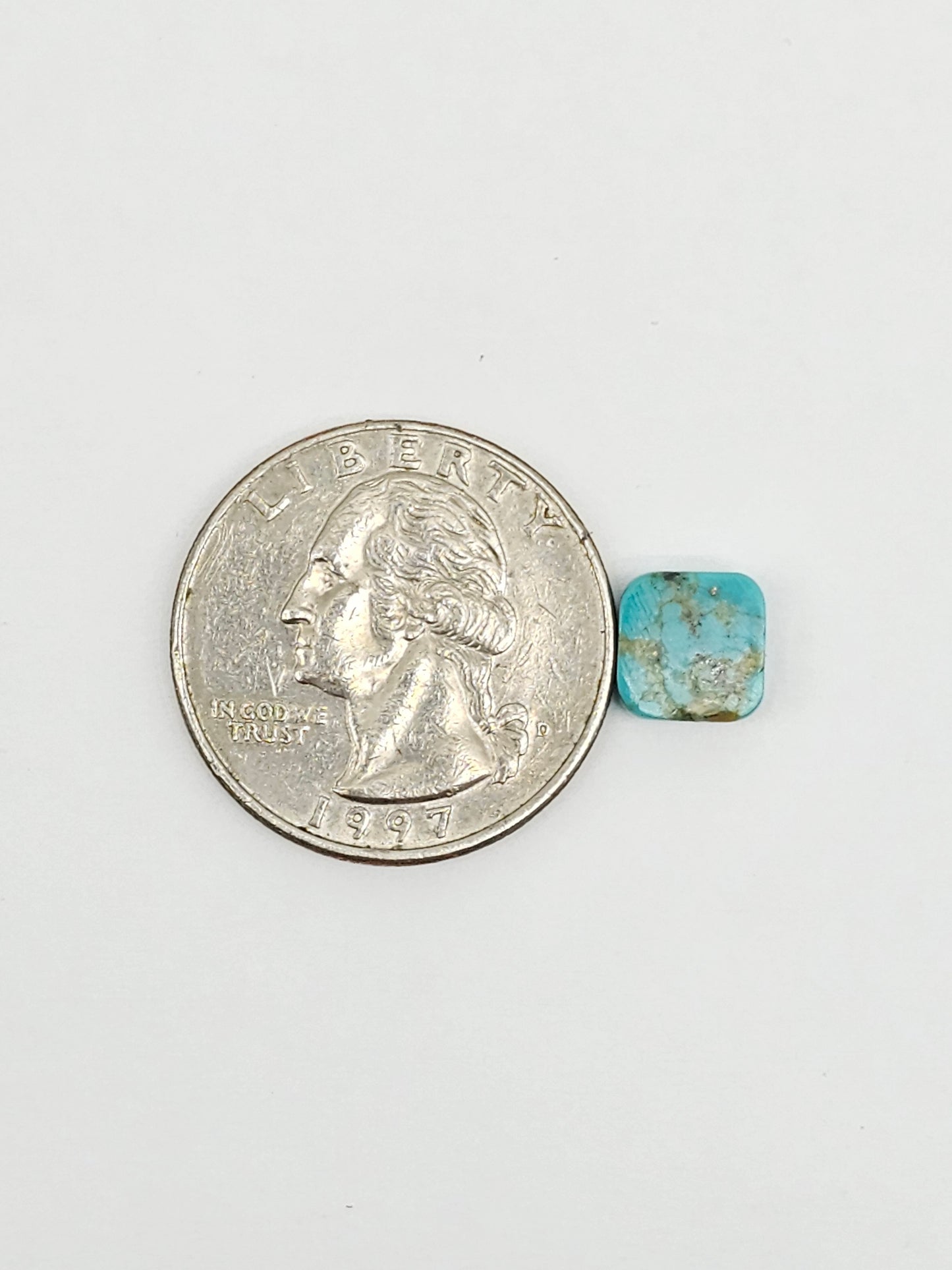 Mexican Turquoise Cabochon with Pyrite | Artisan Cut Gemstone
