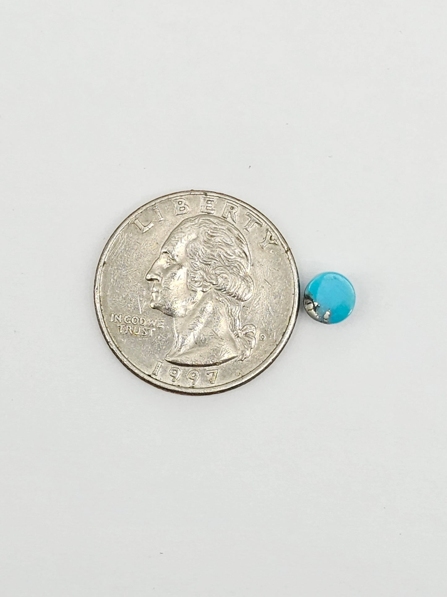 Mexican Turquoise Cabochon with Pyrite | Artisan Cut Gemstone