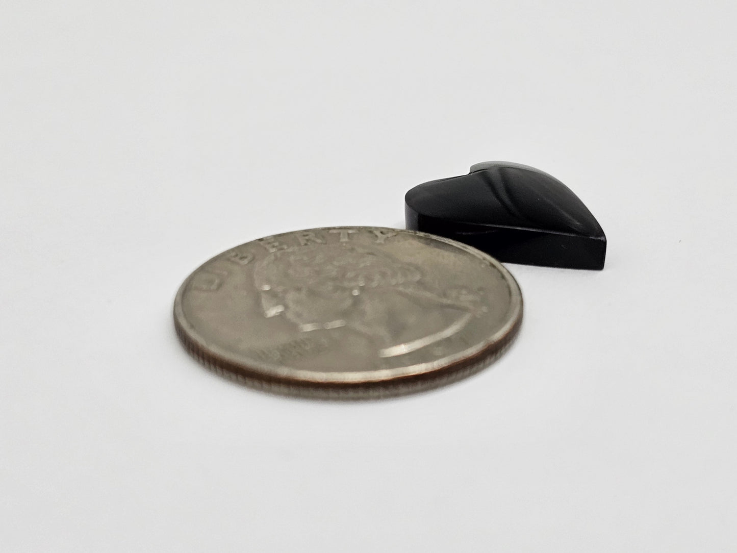 Obsidian Heart Cabochon | Natural Mexican Obsidian for Silversmiths