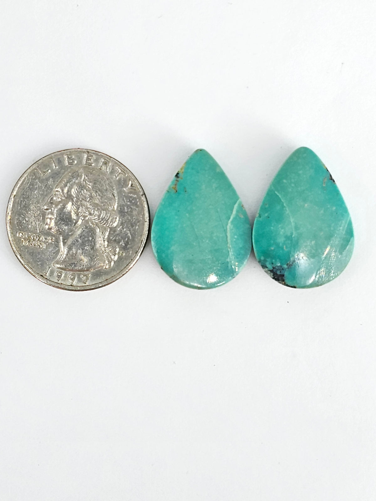 Mexican Turquoise Cabochon Pair | Artisan Cut Gemstone