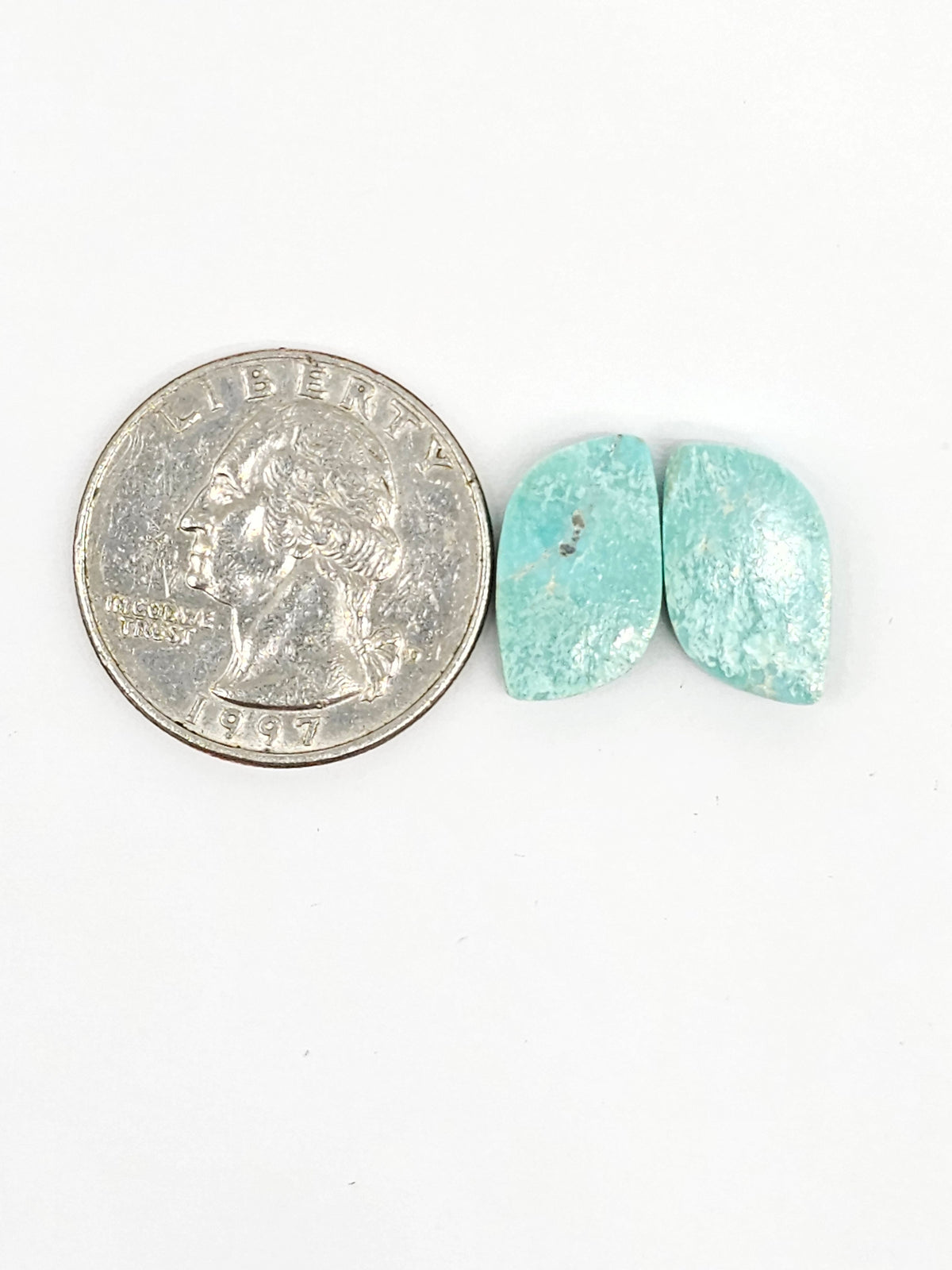 Mexican Turquoise Cabochon Pair | Artisan Cut Gemstone