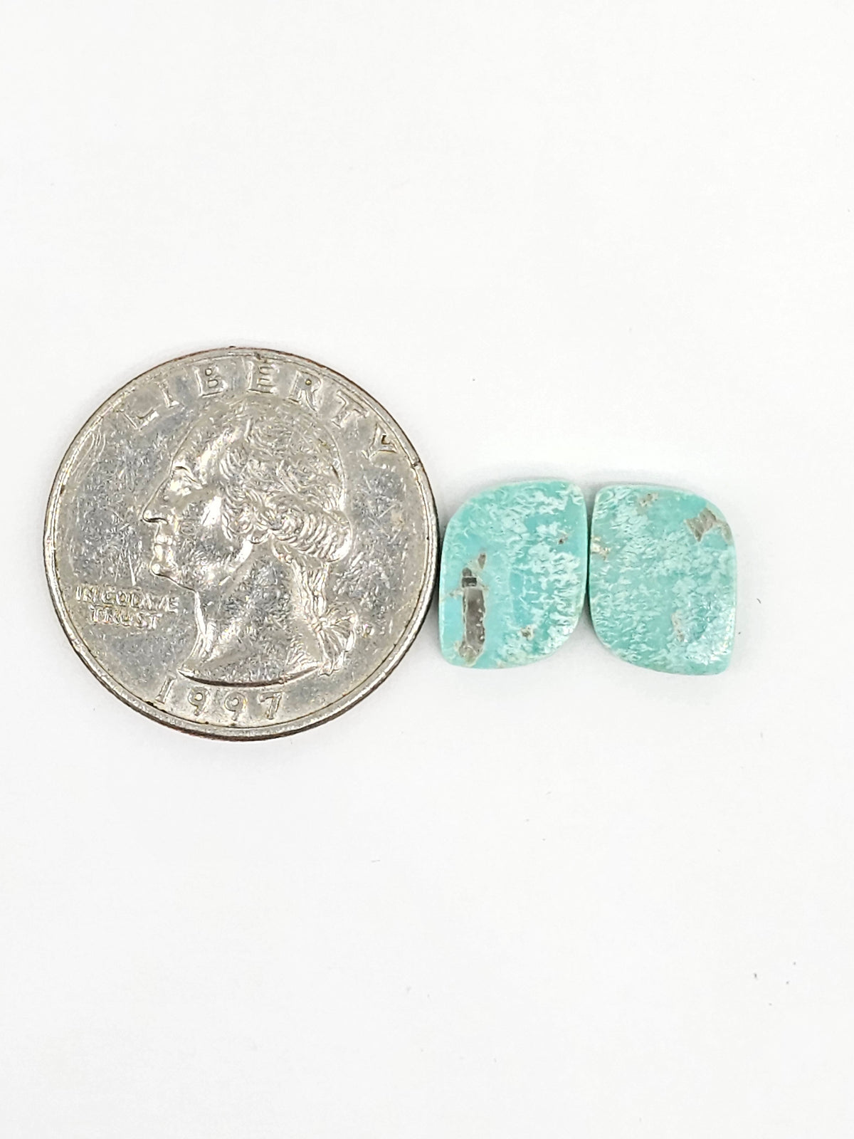 Mexican Turquoise Cabochon Pair | Artisan Cut Gemstone