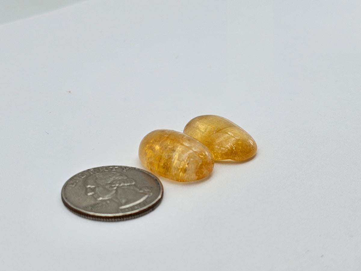 Citrine Silica Cabochon Set