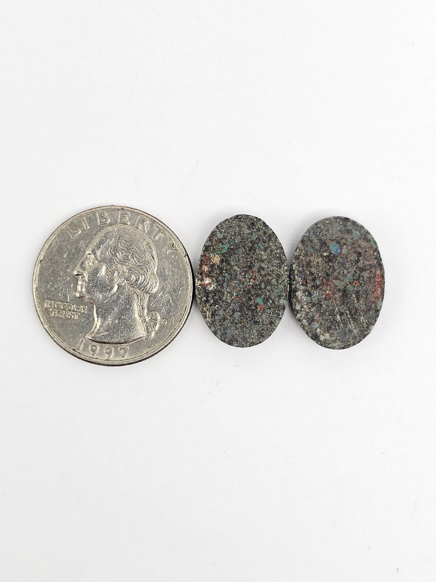 Rare Mexican Leopard Opal Cabochon Pair