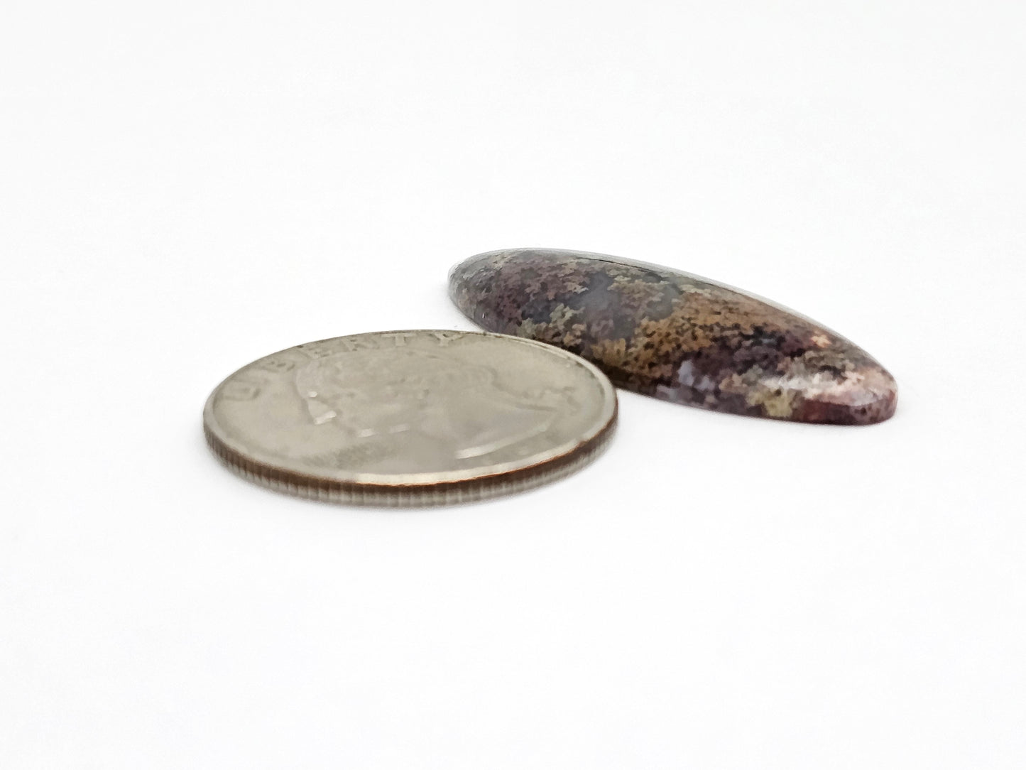 Moss agate cabochon