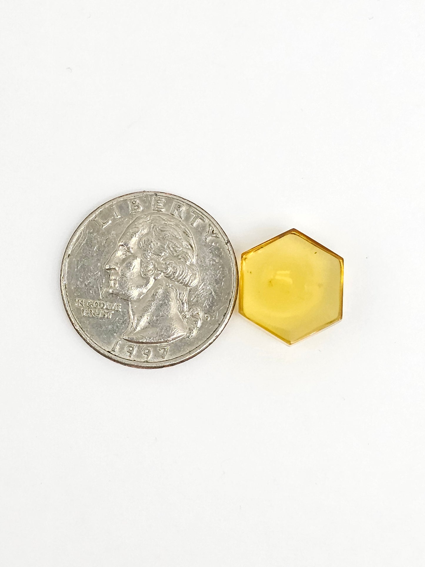 Amber Hexagon Cabochon