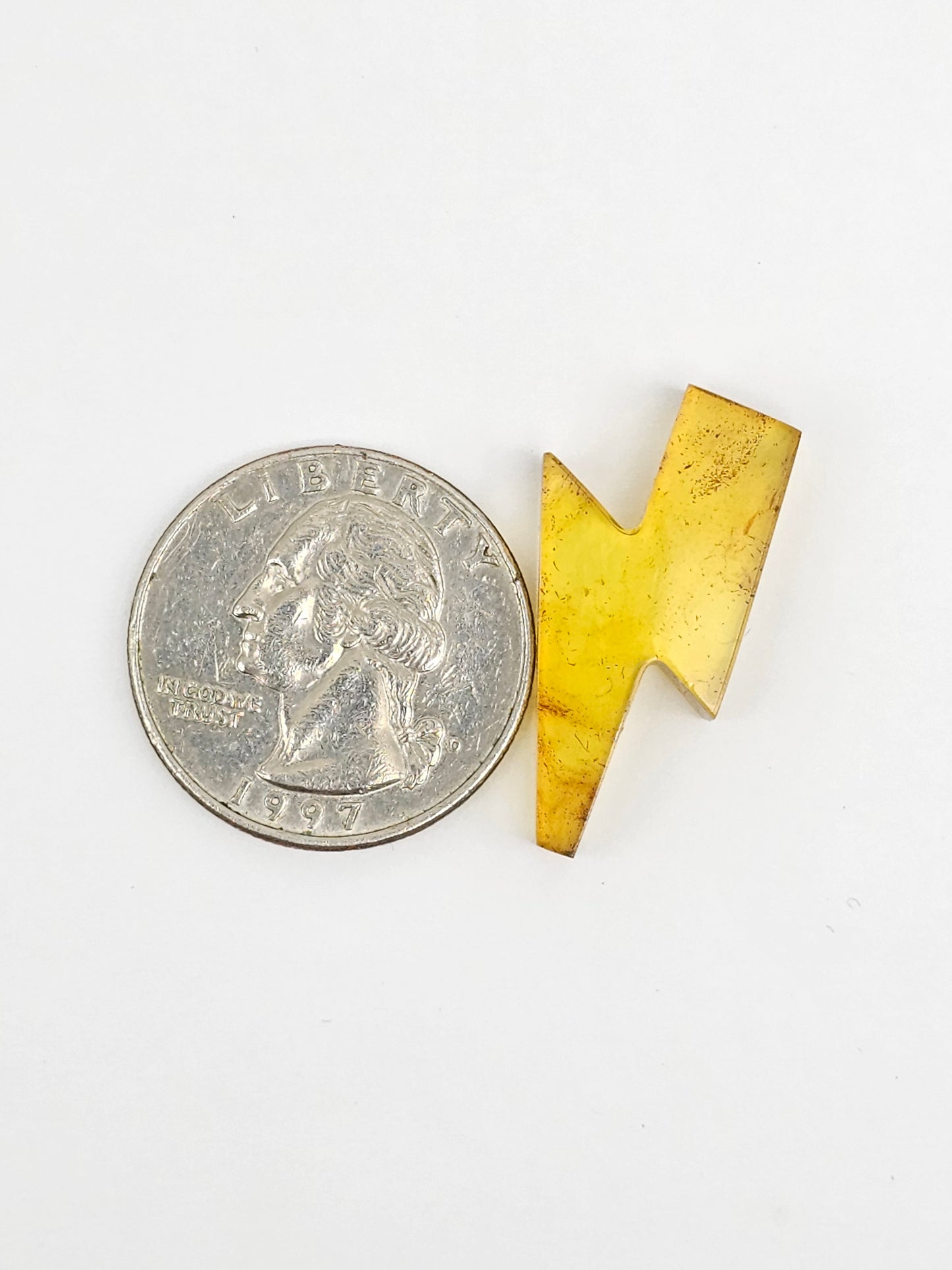 Amber Lightning Bolt Cabochon