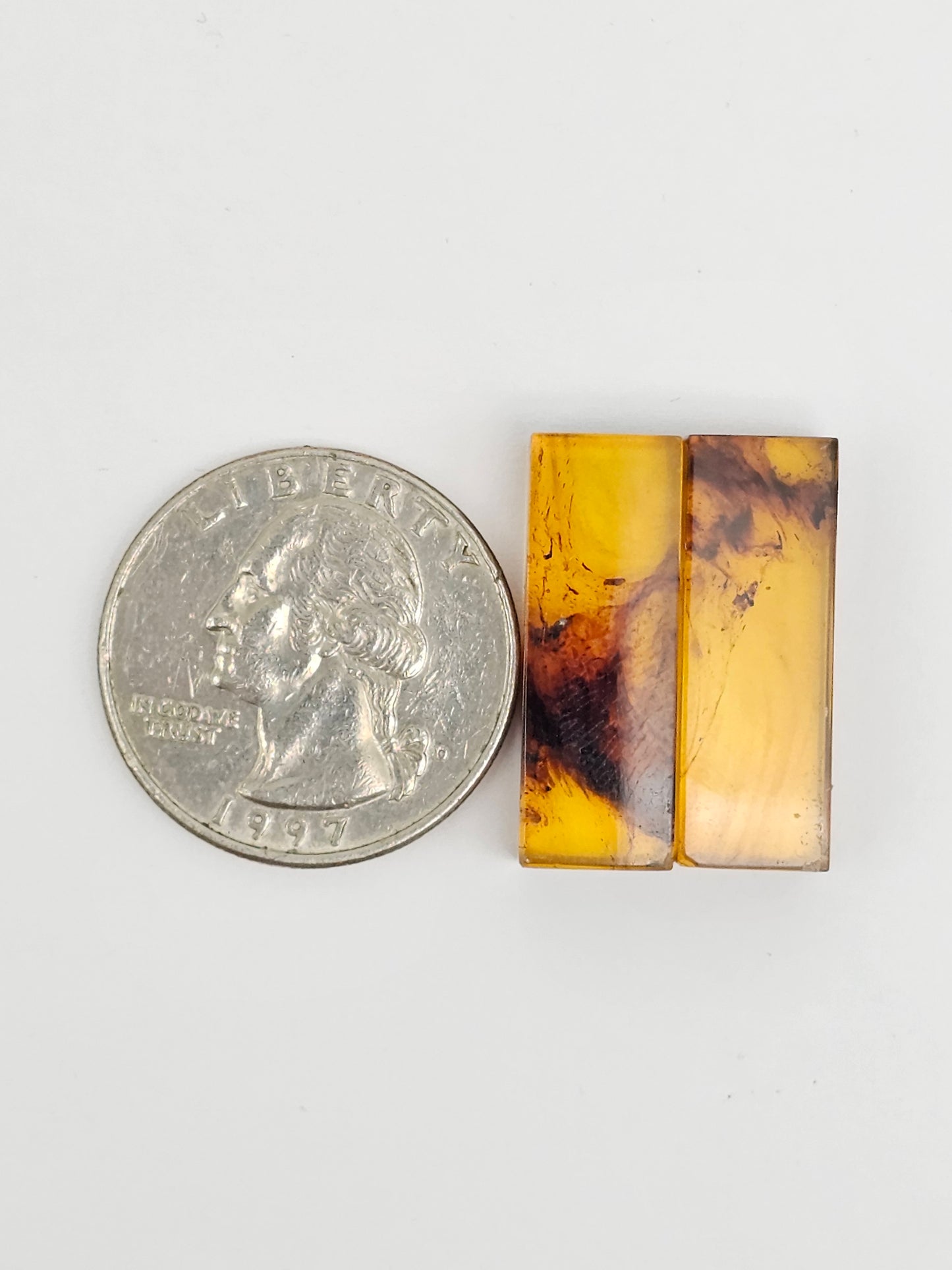 Amber Rectangle Cabochon
