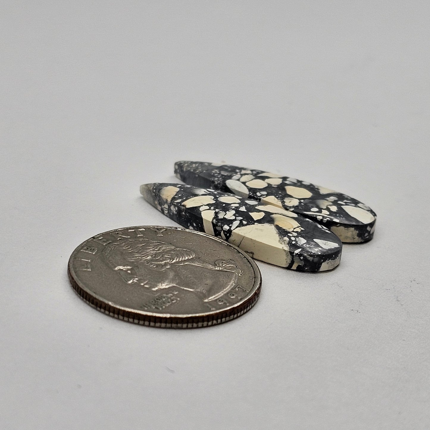 Maligano Jasper cabochon pair