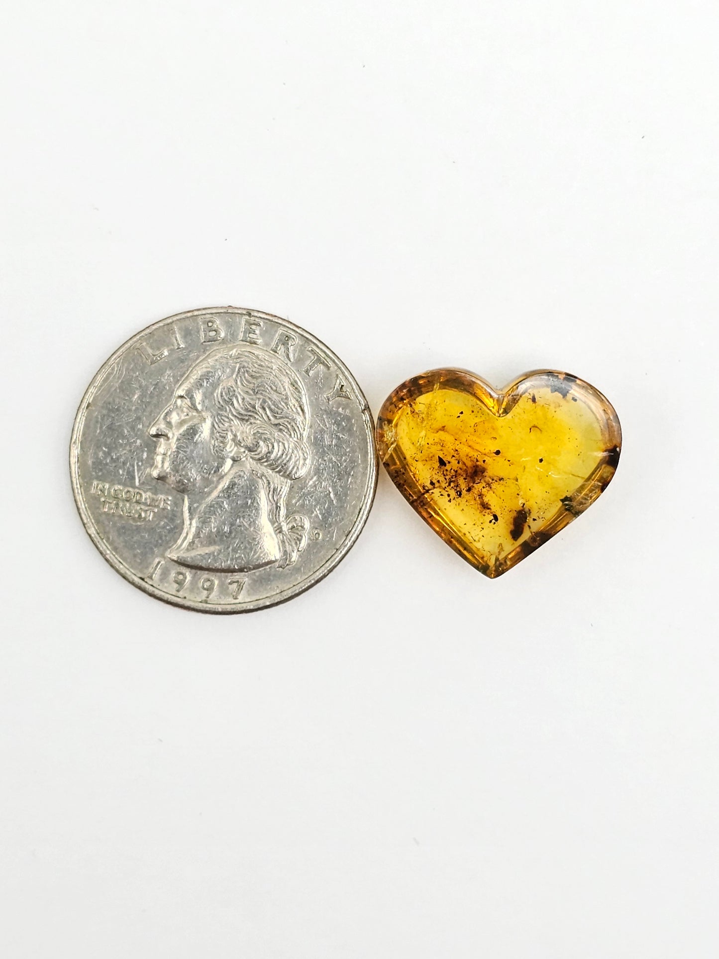Amber Heart Cabochon