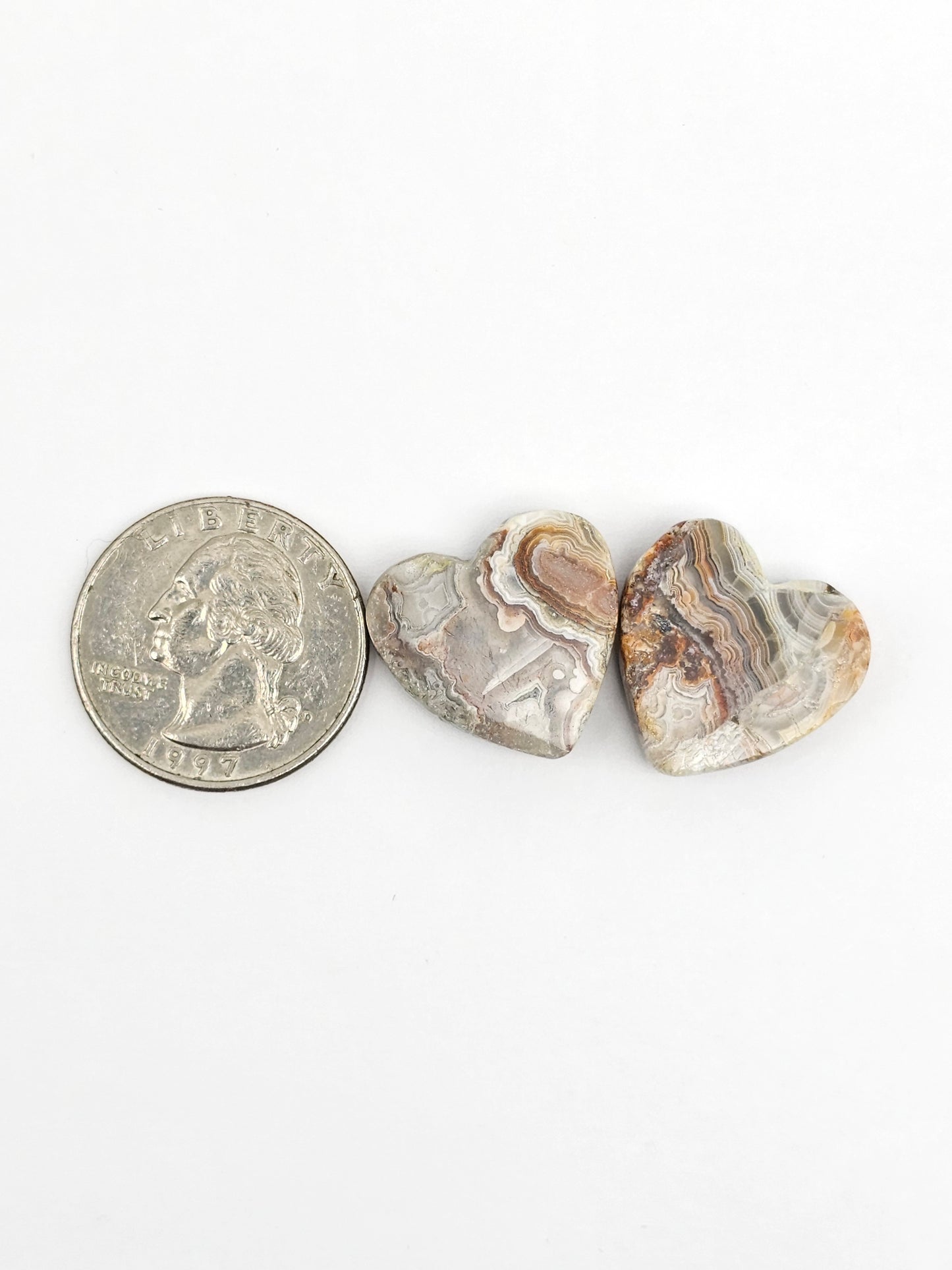 Mexican Crazy Lace Agate Pair Cabochons