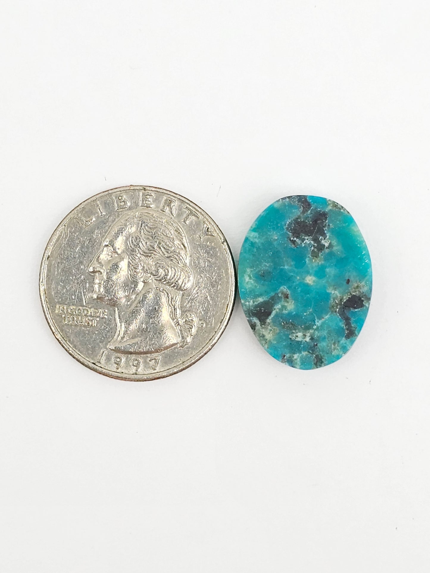 Mexican Chrysocolla Oval Cabochon – Blue Green Natural Stone