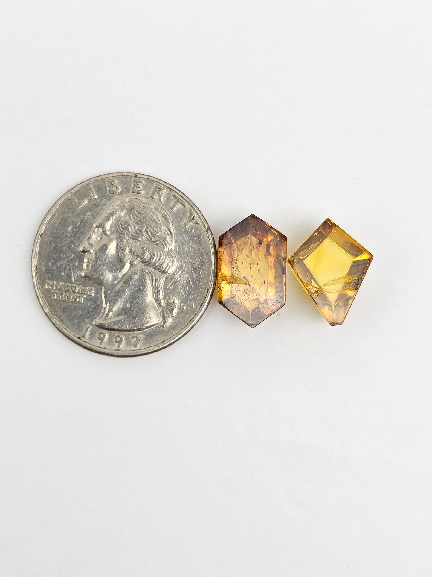Amber Geometric Cabochon