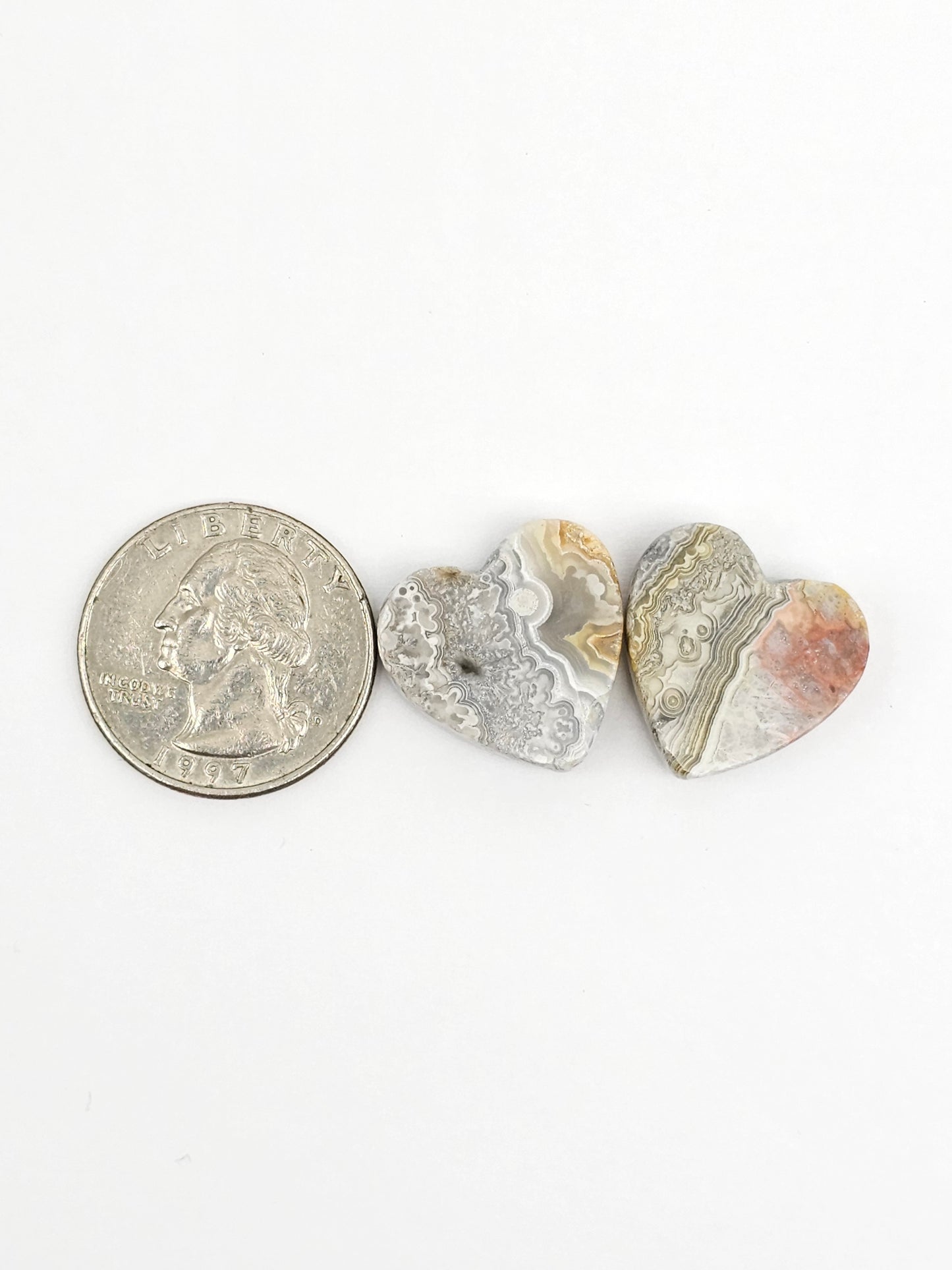 Mexican Crazy Lace Agate Pair Cabochons