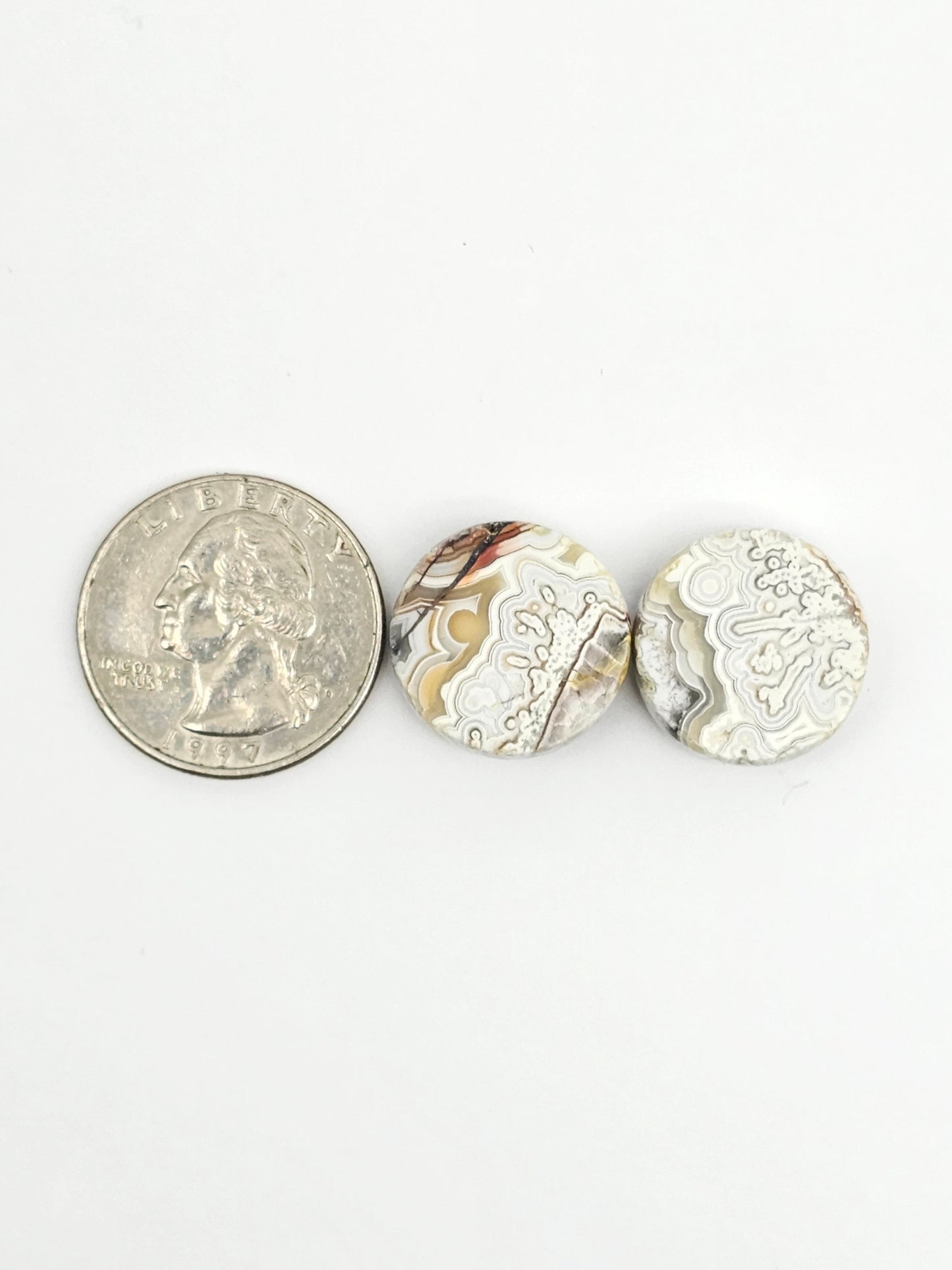 Mexican Crazy Lace Agate Pair Cabochons