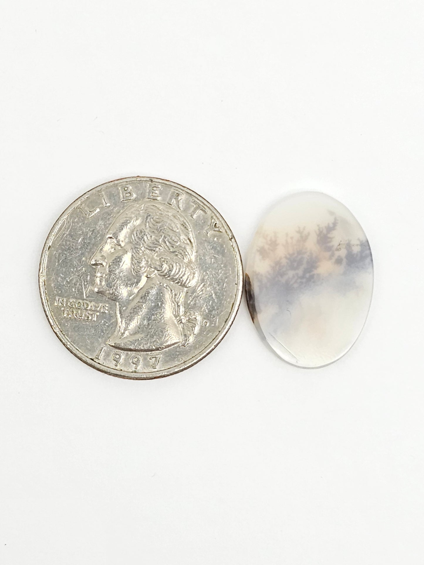 Scenic Dendritic Agate Cabochon – Natural Landscape Stone