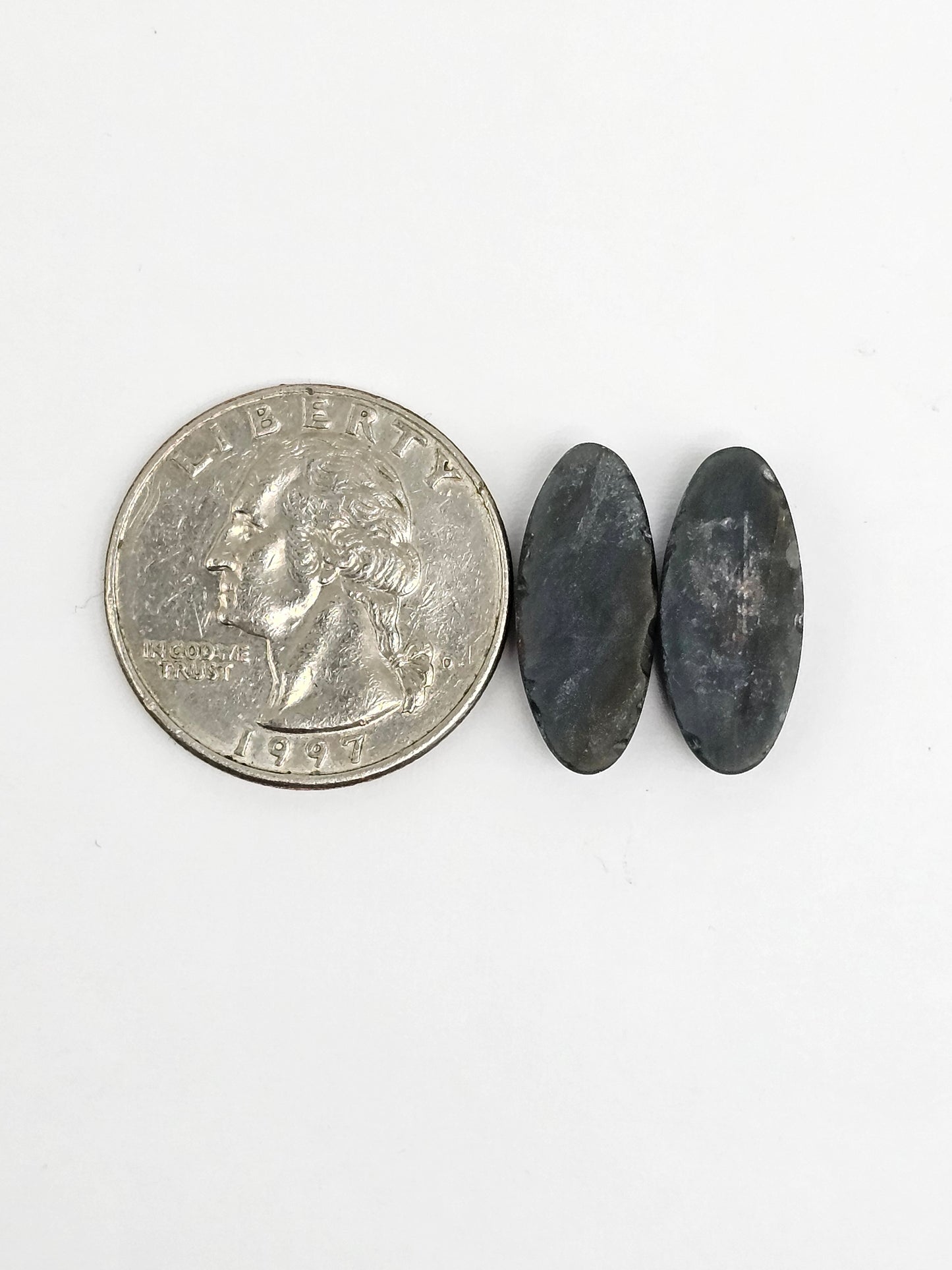 Velvet obsidian Cabochon Pair | Natural Mexican Obsidian for Silversmiths