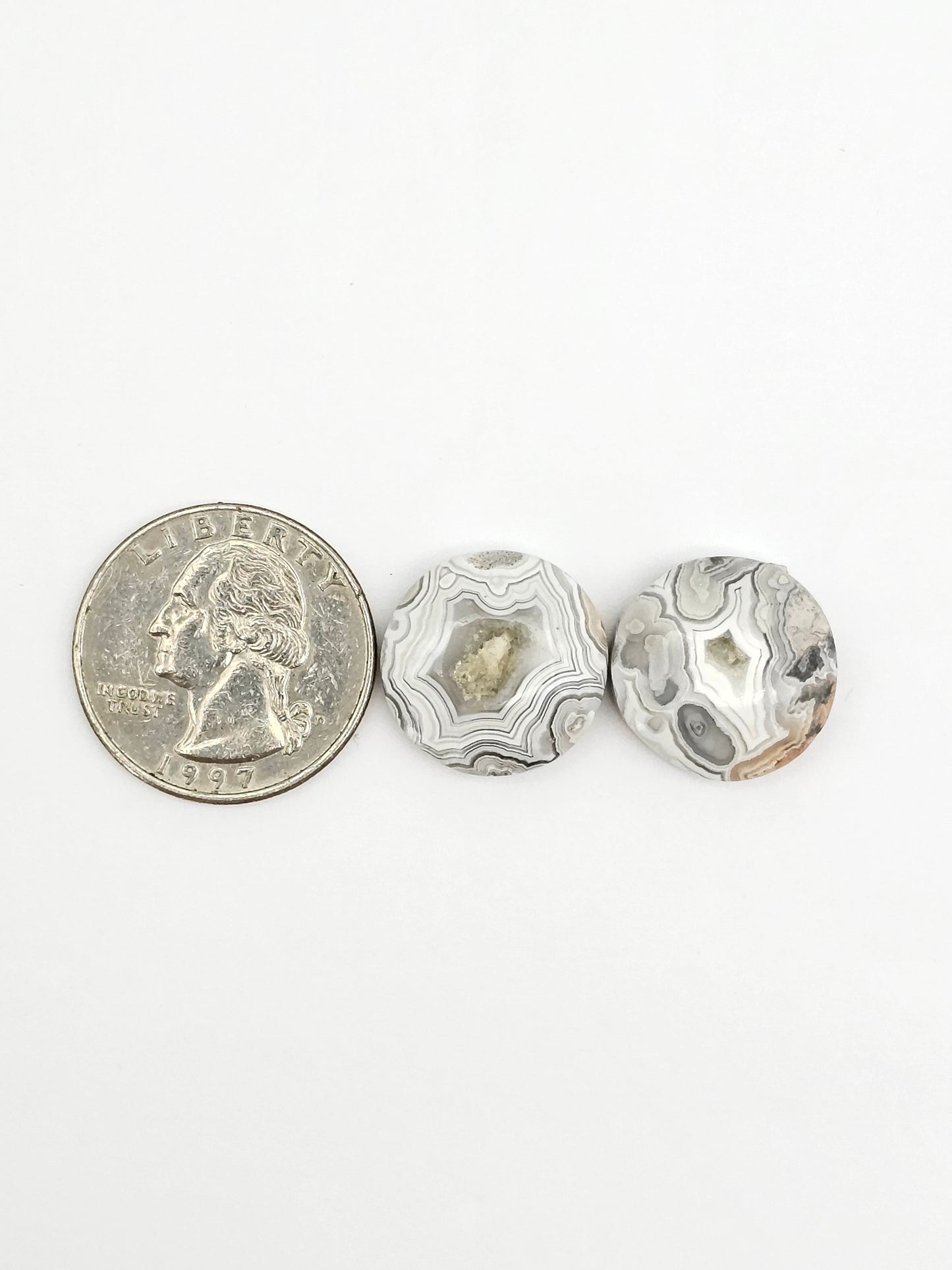 Mexican Crazy Lace Agate Pair Cabochons