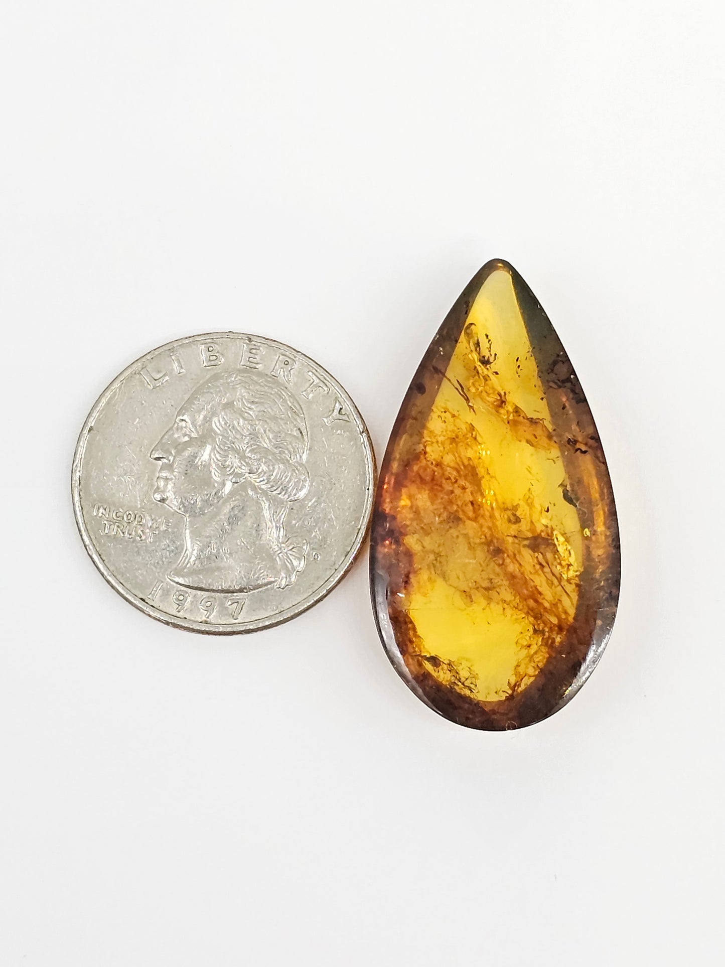Amber cabochon | Artisan Cut Gemstone
