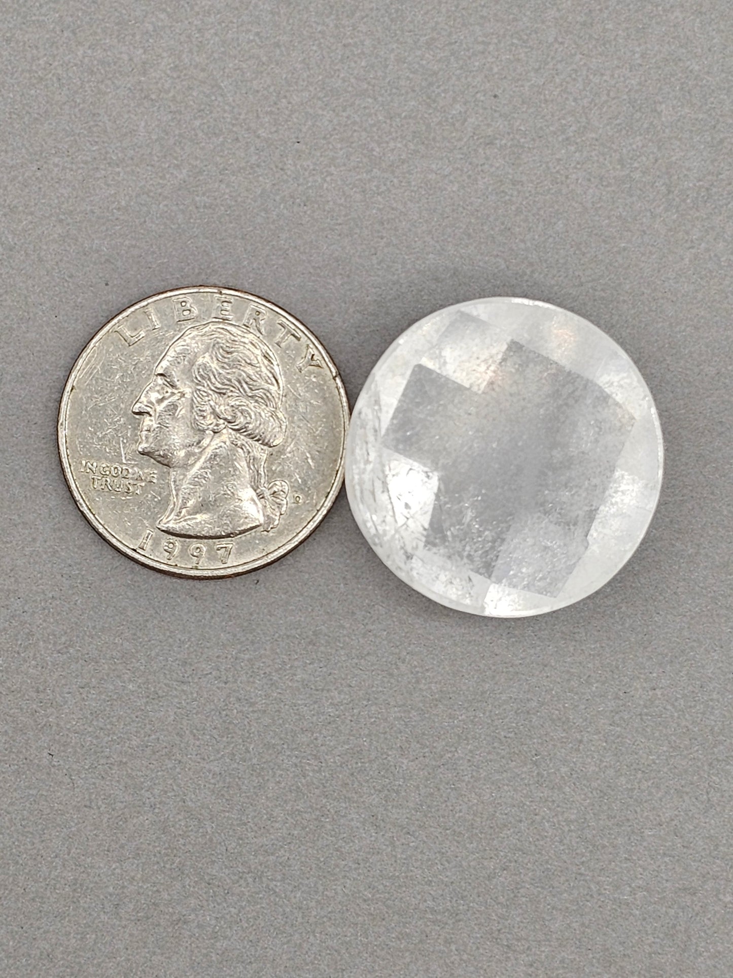 Quartz Faceted Cabochon | Artisan Cut Gemstone