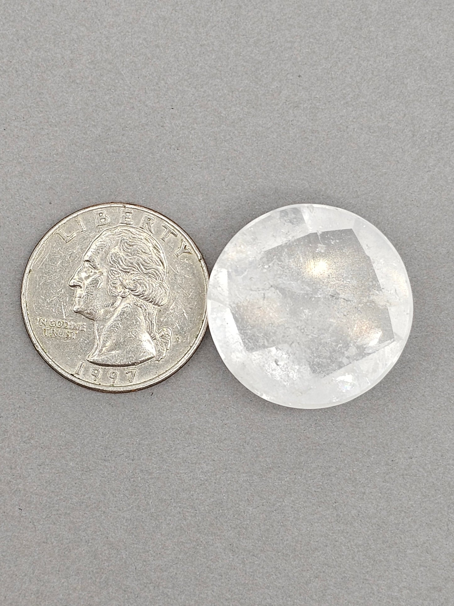 Quartz Faceted Cabochon | Artisan Cut Gemstone