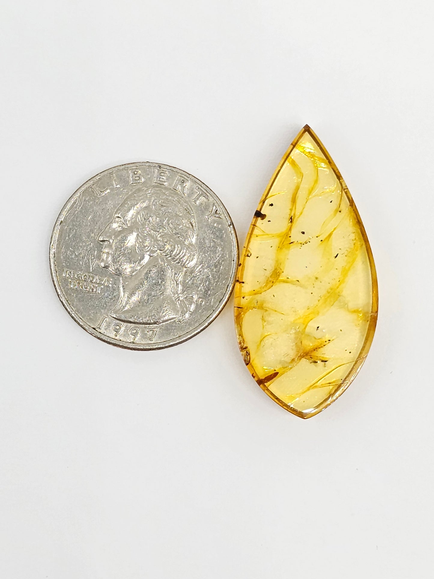 Amber cabochon | Artisan Cut Gemstone