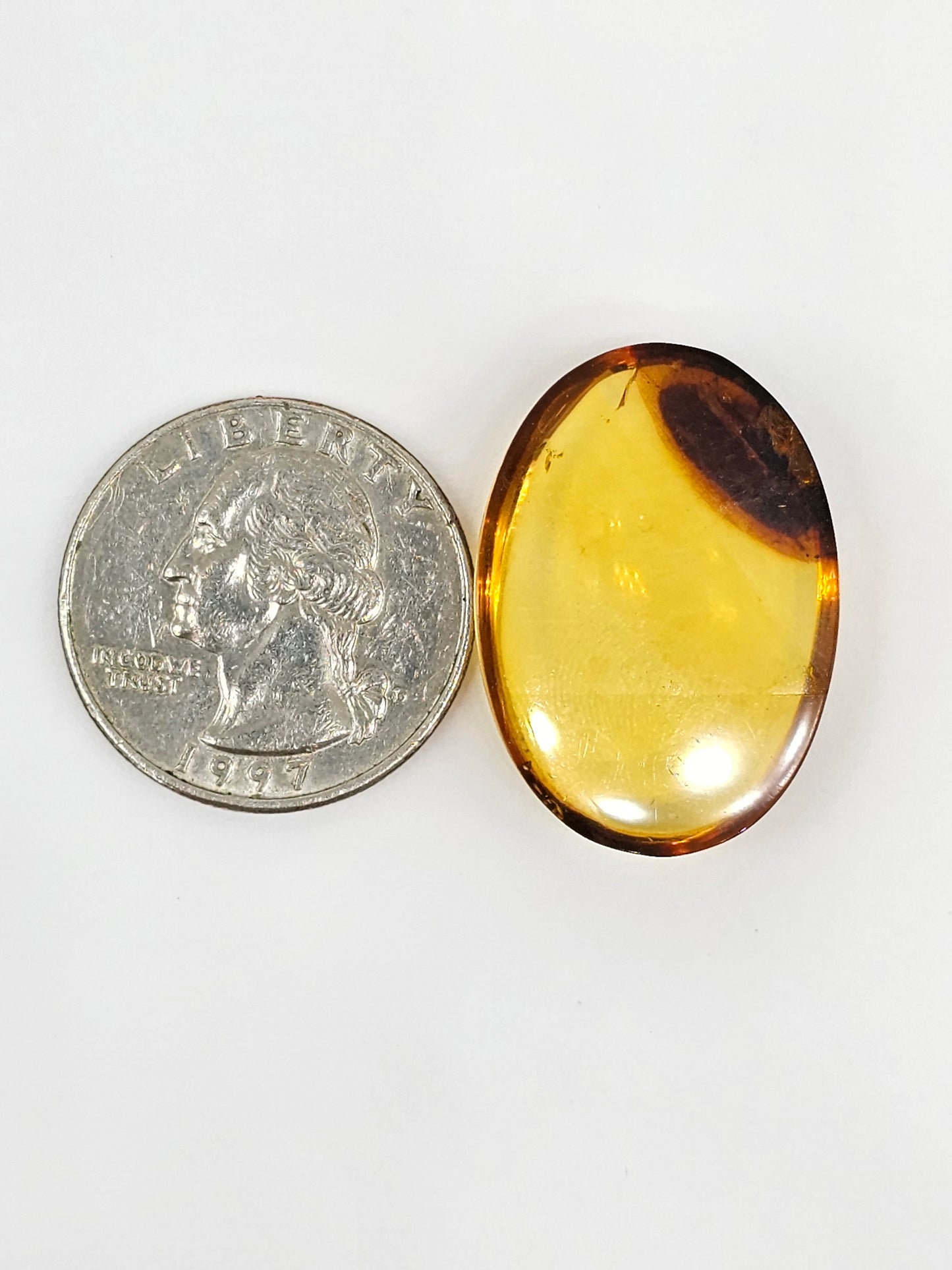 Amber cabochon | Artisan Cut Gemstone