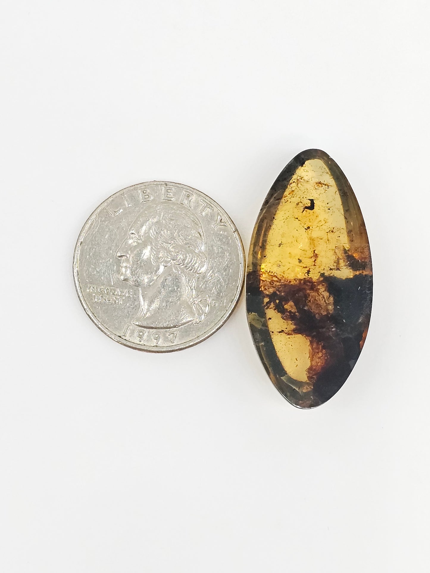 Amber cabochon | Artisan Cut Gemstone