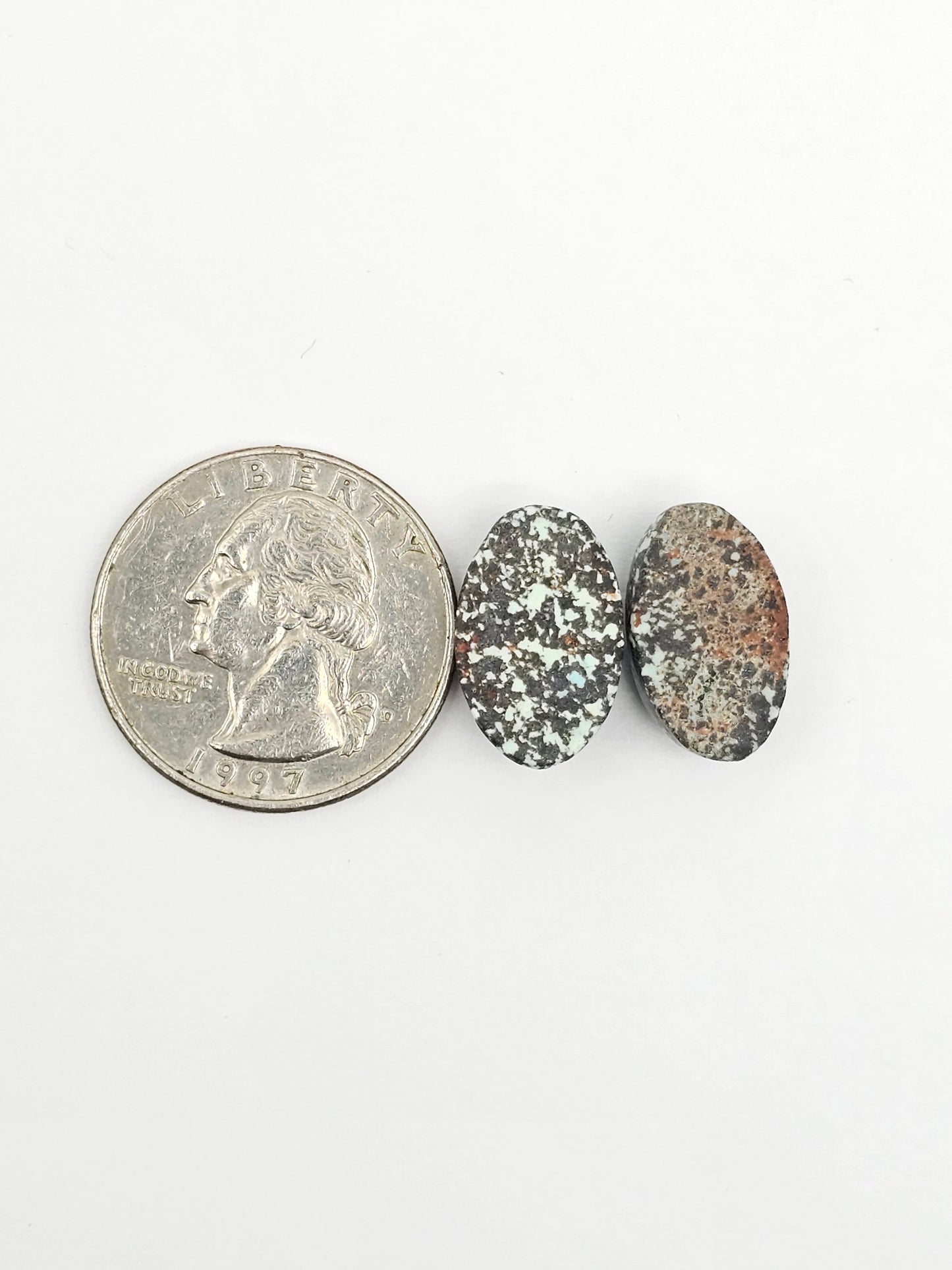 Rare Mexican Leopard Opal Cabochon Pair
