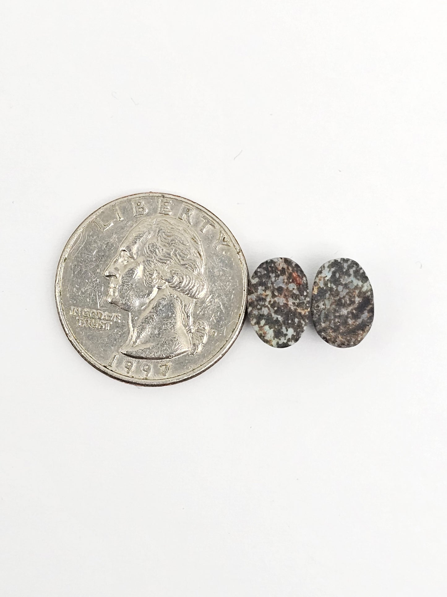Rare Mexican Leopard Opal Cabochon Pair