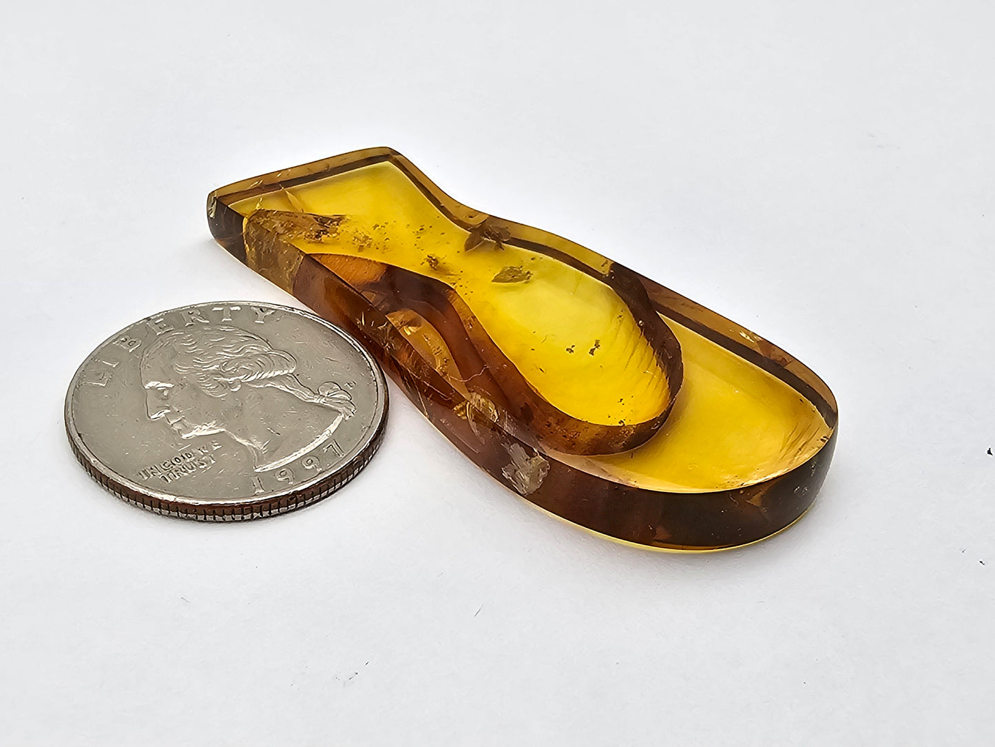 Amber authentic cabochon large