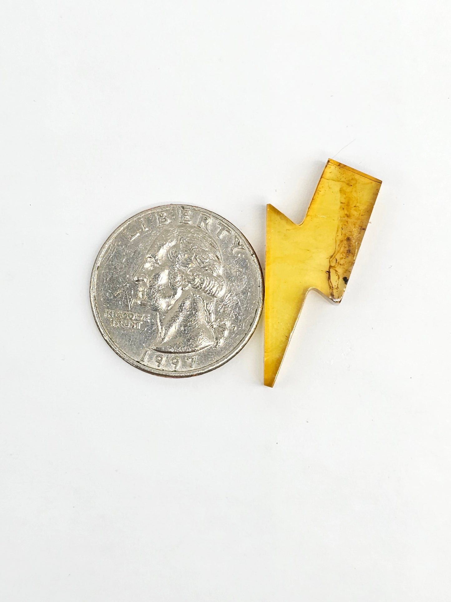 Amber Lightning Bolt Cabochon