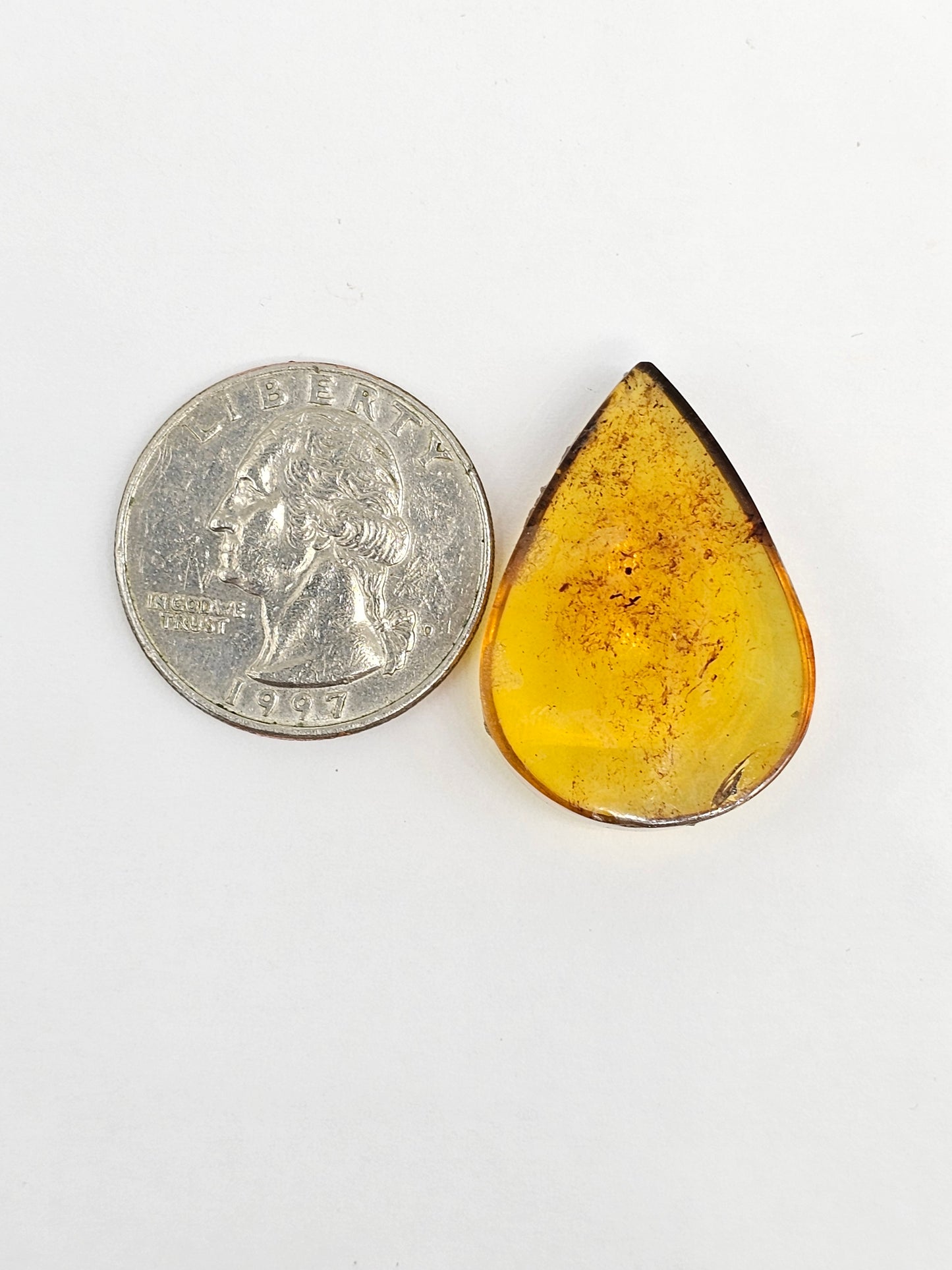 Amber cabochon | Artisan Cut Gemstone